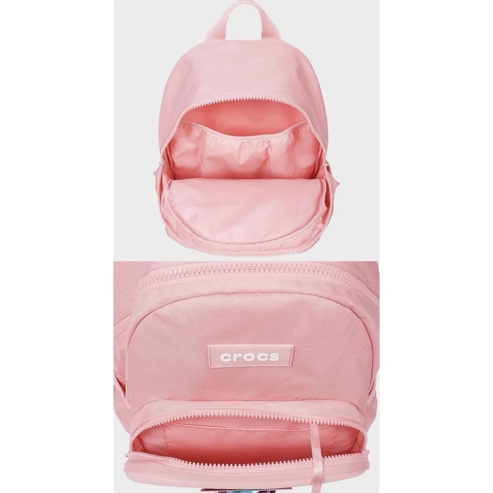 NWT Crocs Powder Pink Backpack Classic Nylon- Ready to Personalize School Bag